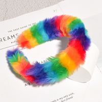 Colorful Plush Broad-brimmed Headband main image 4