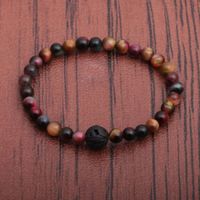 New Peacock Tiger Eye Stone Volcanic Stone Beaded Bracelet main image 4