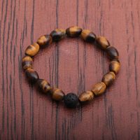 New Irregular Tiger's Eye Stone Lava Stone Men's Bracelet main image 4