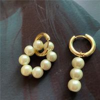 Retro Baroque Pearl Earrings sku image 1