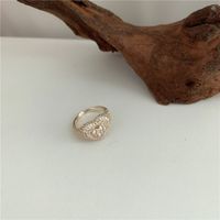 Diamond Zircon Simple Heart Ring sku image 2