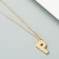 Korean Letters Gold Geometric Double-layer Necklace sku image 1