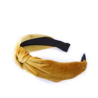 Pure Color Fabric Gold Velvet Hair Band sku image 3