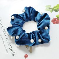 Pearl Velvet Fashion Hair Scrunchies sku image 2