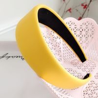 Solid Color Wide-brimmed Leather Headband sku image 3