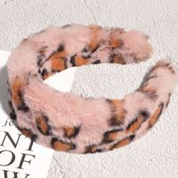 Leopard Print Retro Plush Headband sku image 1