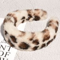 Leopard Print Retro Plush Headband sku image 2