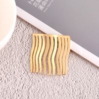 Korean Simple Fashion Streamline Metal Hair Comb Clip sku image 3