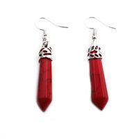 Red Pine Sandstone Earrings sku image 1