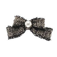 Cotton Linen Bow Pearl Hairpin main image 6