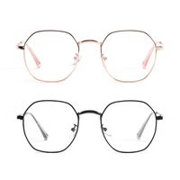 Metal Polygon Thin Frame Blue Light Flat Glasses main image 1