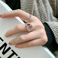 Retro Heart Hollow Ring Set main image 4