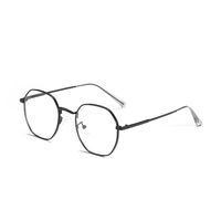 Metal Polygon Thin Frame Blue Light Flat Glasses sku image 1