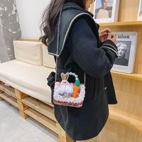 Cross-border New Arrival Children's Bags 2020 Winter New Classic Style Pearl Hand Bag Western Style Girl Chain Messenger Bag main image 4