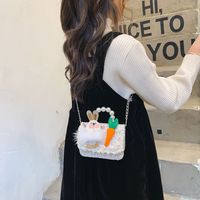 Cross-border New Arrival Children's Bags 2020 Winter New Classic Style Pearl Hand Bag Western Style Girl Chain Messenger Bag main image 5