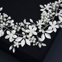 Koreanische Perle Kopfschmuck Handgemachte Blume Hochzeit Stirnband Braut Haarband main image 4