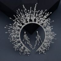 Handmade Crystal Wedding Headdress Bridal Crown main image 3