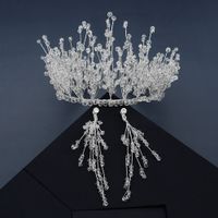 Handmade Crystal Wedding Headdress Bridal Crown main image 4
