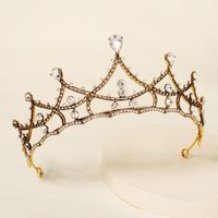 Bridal Wedding Headdress Baroque Retro Alloy Crown Hair Accessories main image 5