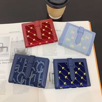 70% Off Short Style Wallet 2020 New Embroidered Student Wallet Short Folding Ladies Multifunctional Card Holder Wholesale main image 4