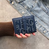 70% Off Short Style Wallet 2020 New Embroidered Student Wallet Short Folding Ladies Multifunctional Card Holder Wholesale sku image 3
