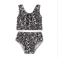 New Fashion  Leopard Print Split Swimsuit sku image 2