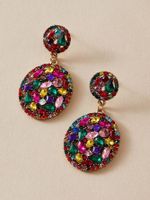 Hot Selling Full Diamond Color Earrings main image 3