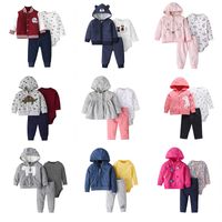 Baby Long-sleeved Hooded Sweater Three-piece Suits main image 1