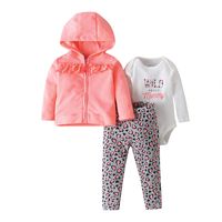 Baby Long-sleeved Hooded Sweater Three-piece Suits main image 6