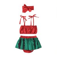 Fashion Watermelon Print Baby Sling Shorts Two-piece Suit sku image 4