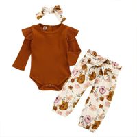 Children's Printed Long-sleeved Clothes Two-piece sku image 4