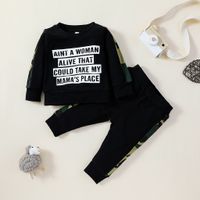 Baby Letter Pullover Sweater Two-piece Set sku image 1