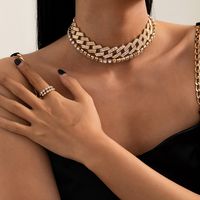 Diamond-studded Ring Necklace Set main image 6
