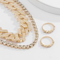 Diamond-studded Ring Necklace Set main image 4