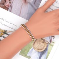 Bracelet Multicouche À Pampilles En Argent Et Or Rose De Style Ethnique Rétro main image 4