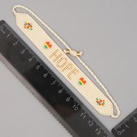 Bohemian Ethnic Miyuki Rice Beads Handmade Beaded Color Love Hope Hope Letter Bracelet main image 6
