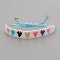 Simple Bohemian Hand-woven Beaded Colorful Love Ethnic Rice Bead Bracelet main image 1