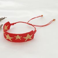 Simple Bohemian Miyuki Beads Bracelet Women's Handmade Woven Beads Five-pointed Star Ethnic Style Jewelry main image 3