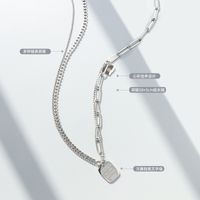 Double-layer English Letter Titanium Steel Necklace main image 3
