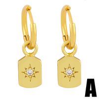 Micro-inlaid Six-pointed Star Earrings main image 3