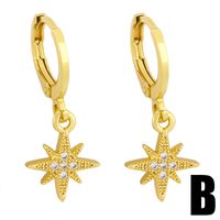 Micro-inlaid Six-pointed Star Earrings main image 4