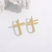 Punk Copper Cross Fashion Earrings main image 4