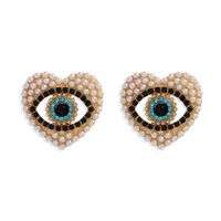 Fashion Heart-shaped Demon Eye Earrings main image 6