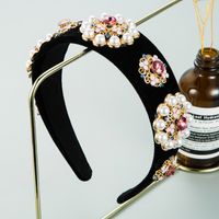 Alloy Pearl Flower Headband main image 2