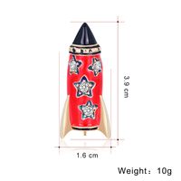 Cartoon Alloy Diamond-studded Rocket Brooch main image 3