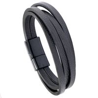 Simple Multi-layer Leather Bracelet main image 1