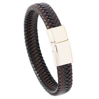 New Simple Braided Leather Bracelet main image 1