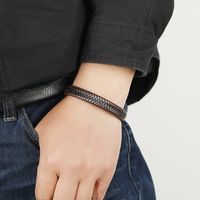 New Simple Braided Leather Bracelet main image 3
