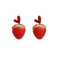 Korea Cute Small Fresh Love Strawberry Earrings main image 6