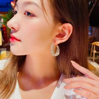 New Korean Retro Baroque Rhinestone Earrings main image 4